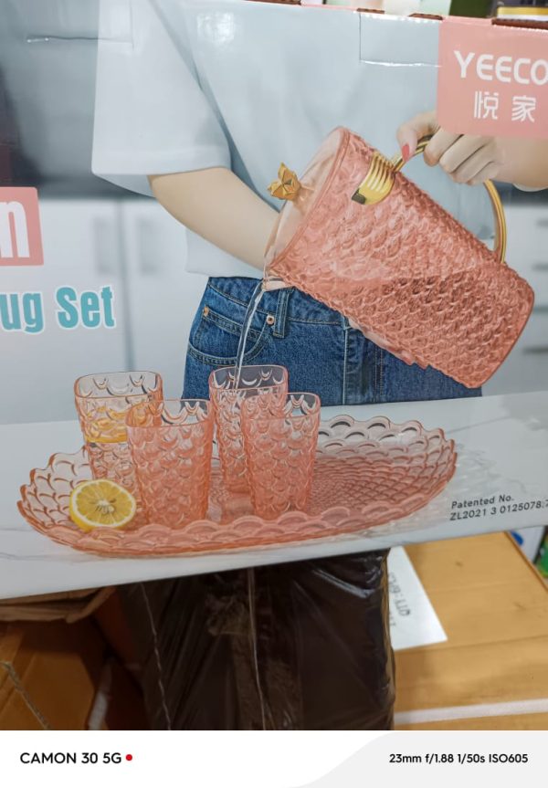 Acrylic Jug and 4 PCs of Cups